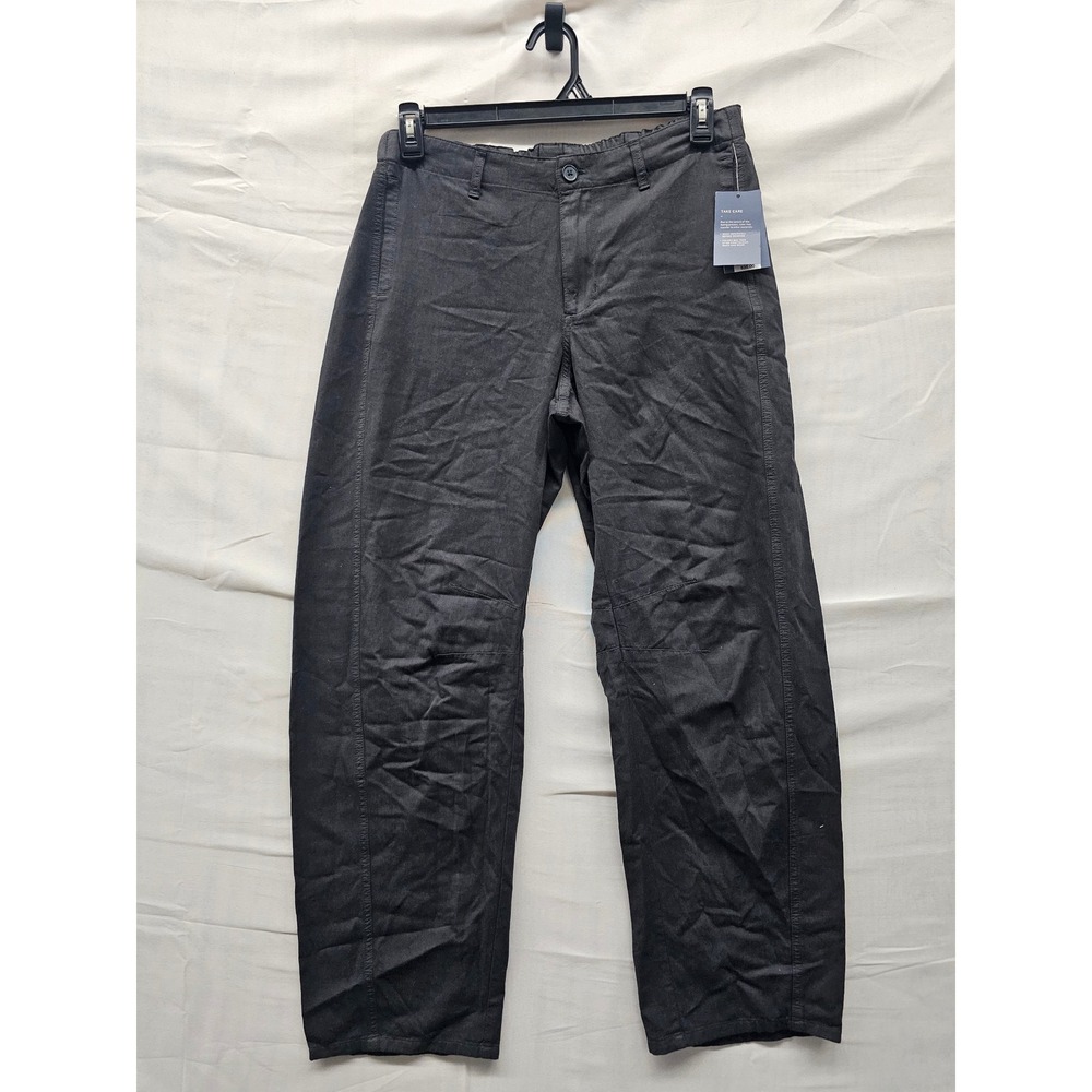Universal Thread Womens High Rise Relaxed Pants Black Cotton Blend Size 10